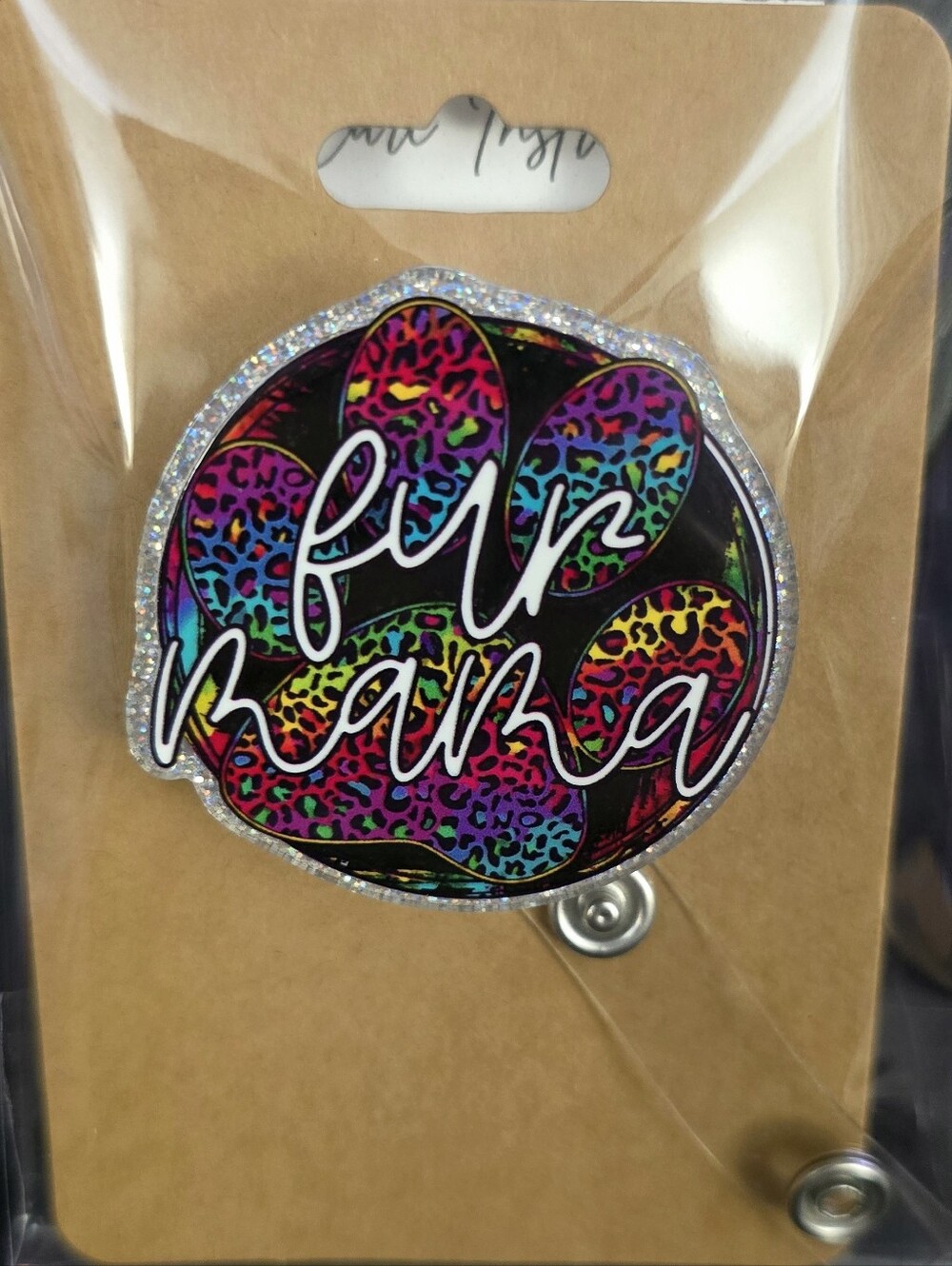 Fun Paw Fur Mama Retractable Badge Reel ID Holder